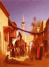 Charles Theodore Frere Canvas Paintings - Street In Damascus and Street In Cairo A Pair of Painting (Pic 2)